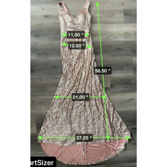 alfred angelo Peachy Sequence Prom/bridesmaid/formal high low hem dress size 2 - Picture 4 of 7